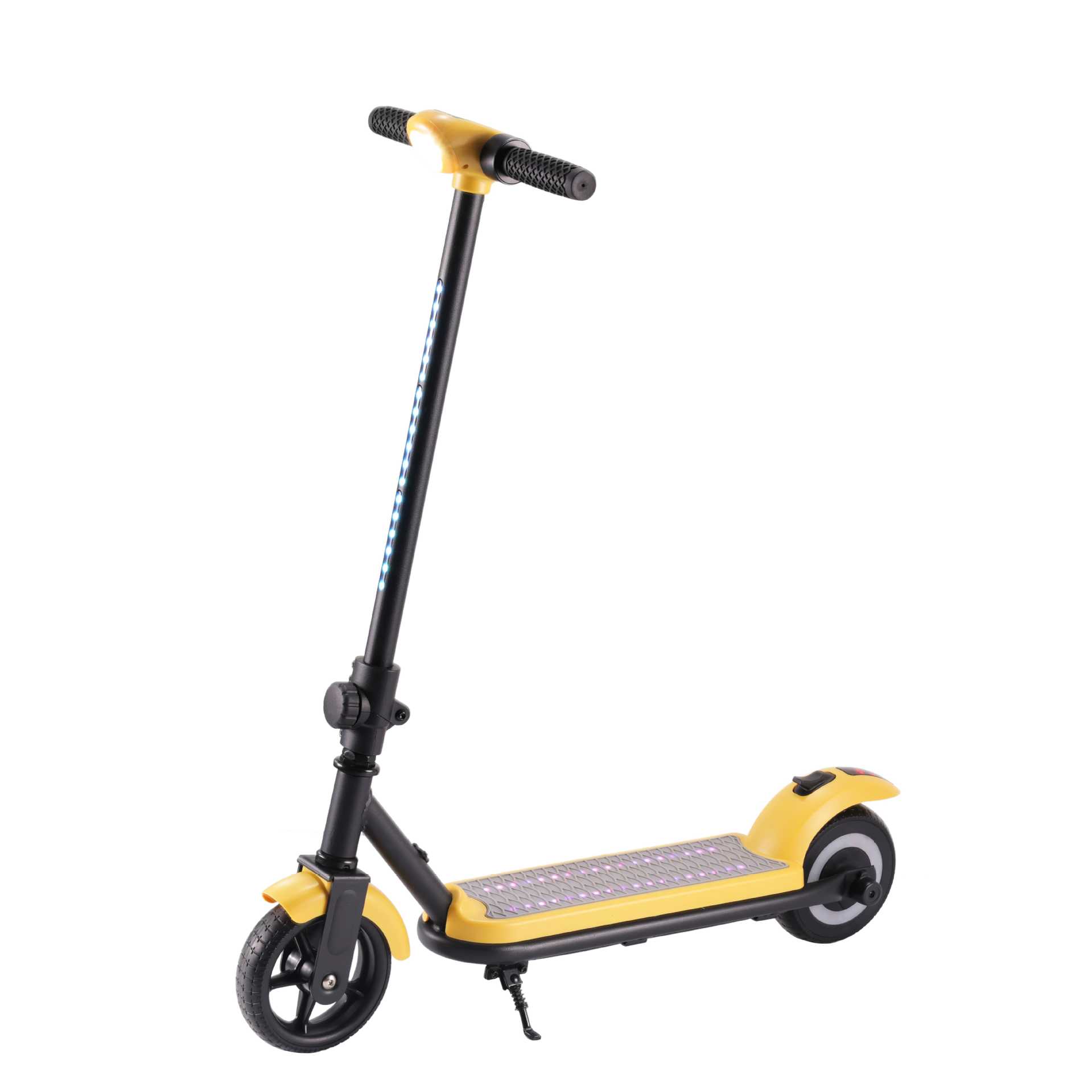 Cross-Border 6.5inch Foldable Children's Electric Scooter with Music and Flashing Lights, Aluminum Alloy Two-Wheeled Scooter for Outdoor Use