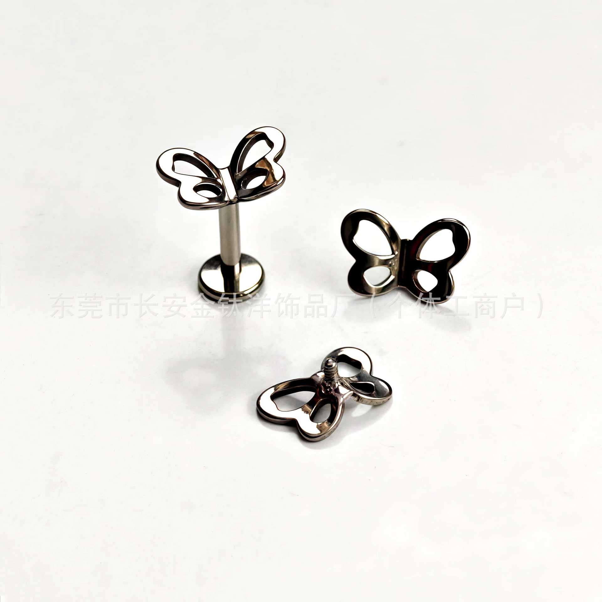 Pointed titanium steel lip stud product view