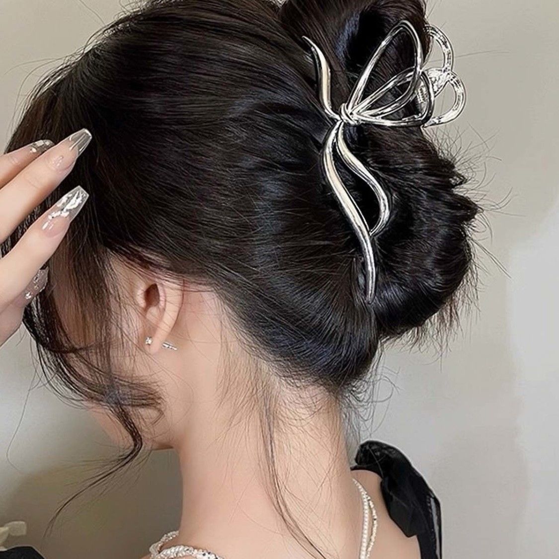 Pinzas para el cabello coreanas exquisitas y de alta gama para mujer, versátiles para peinados recogidos en la parte posterior de la cabeza, pinzas de tiburón, tamaño extragrande para cabello grueso, pinzas de garra, horquillas.