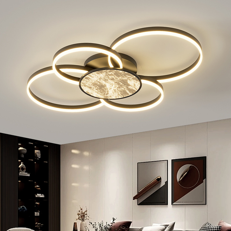 [Selección estricta] luz de techo halo lujoso lujoso alto sentido de la luz principal del pasillo italiano minimalista de alta gama lámpara doméstica principal