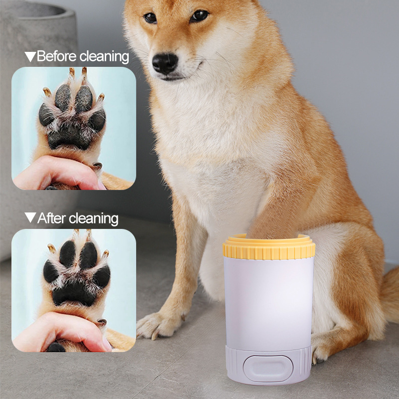 Amazon transfronteriza de limpieza de silicona cepillo de pie lavadora al por mayor suministros para mascotas perro lavado de pies taza