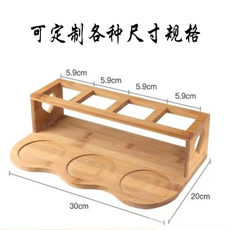 竹子置物架油瓶调料盒竹木架子组合酱油醋瓶收纳架调味料架子厨房|undefined