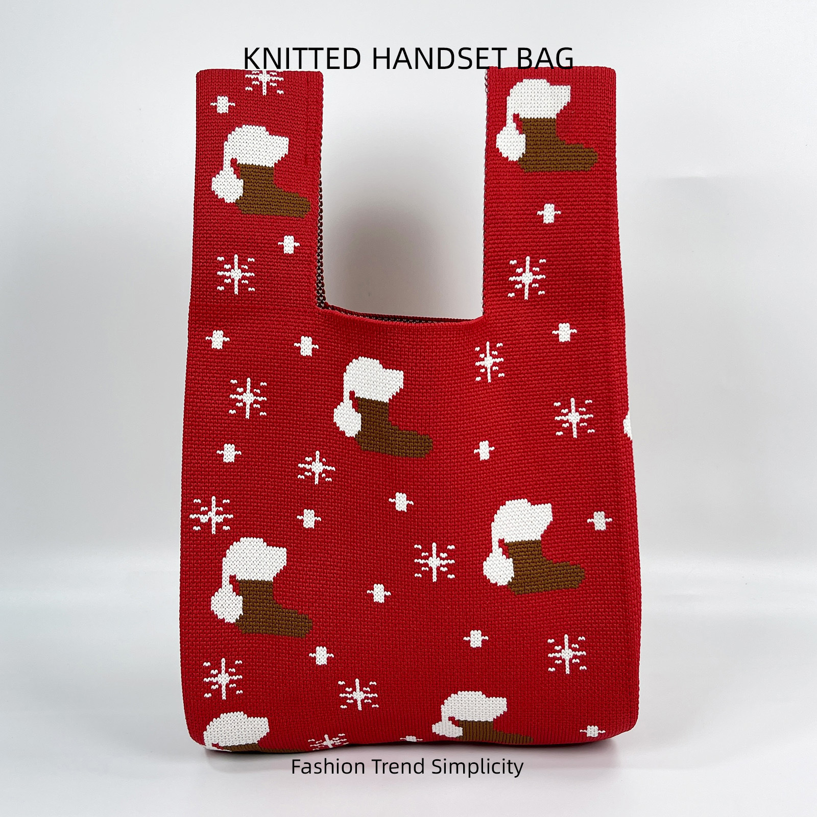 Navidad, regalo de Año Nuevo, bolsos de punto, bolsos de mujer, bolsos rojos, bolsos de brazo, bolsos de mujer.