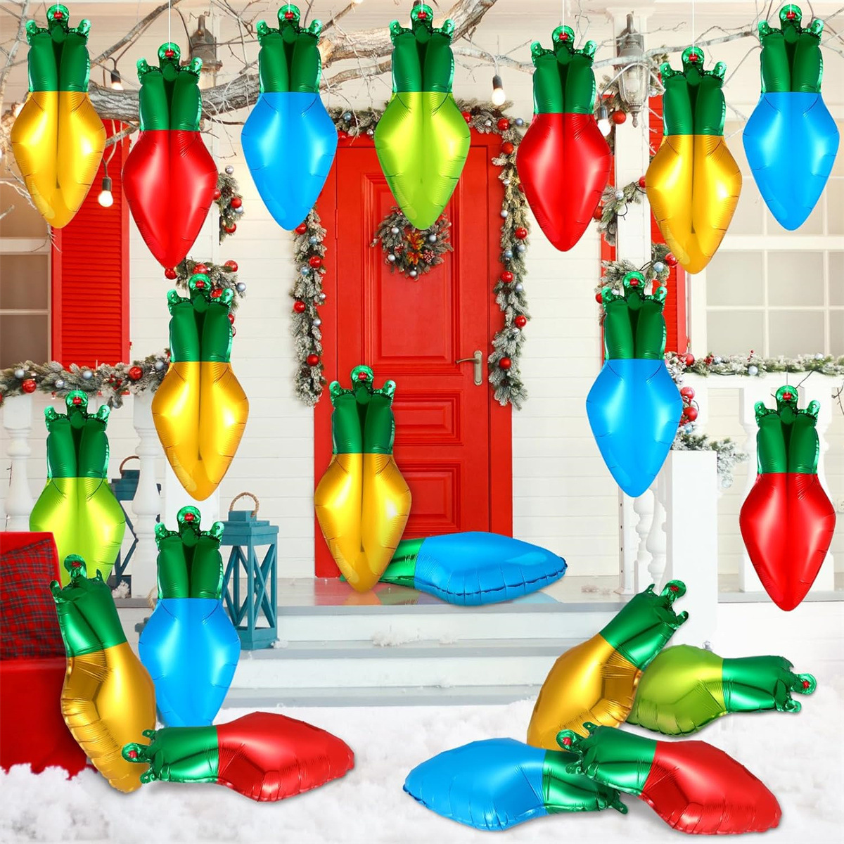 26CM Globo de cuatro colores Navidad Globo de película de aluminio para decoración al aire libre www.example.com.