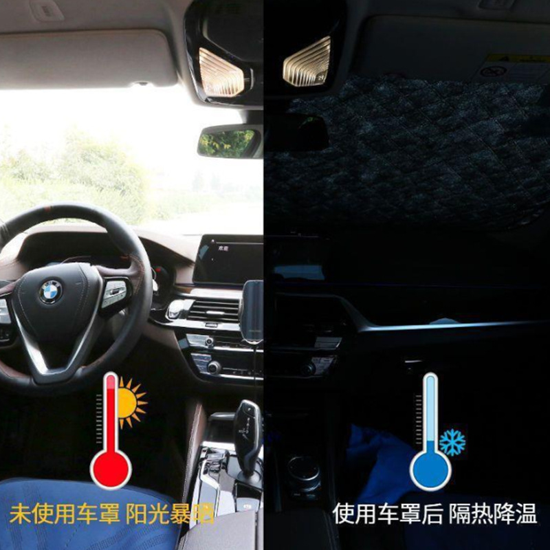 Universal Ultrasonic Thickened Semi-Transparent Glass Car Cover for Snow, Frost, and Ice Protection, Sunshade, and Snow Cover for Vehicles