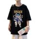 Summer boys' trendy short-sleeved T-shirt 12-year-old older children 14 junior high school students solid color half-sleeved 15 teenagers 16 summer clothes