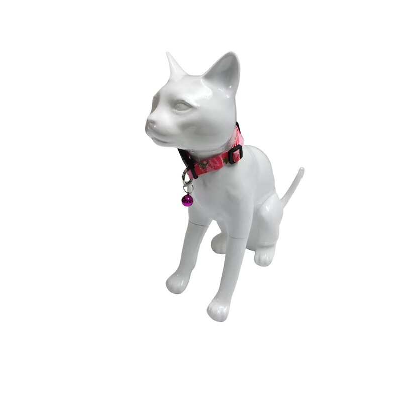 亚马逊猫咪项圈小猫小狗铃铛安全扣项圈防窒息印花项圈舒适可调节|undefined