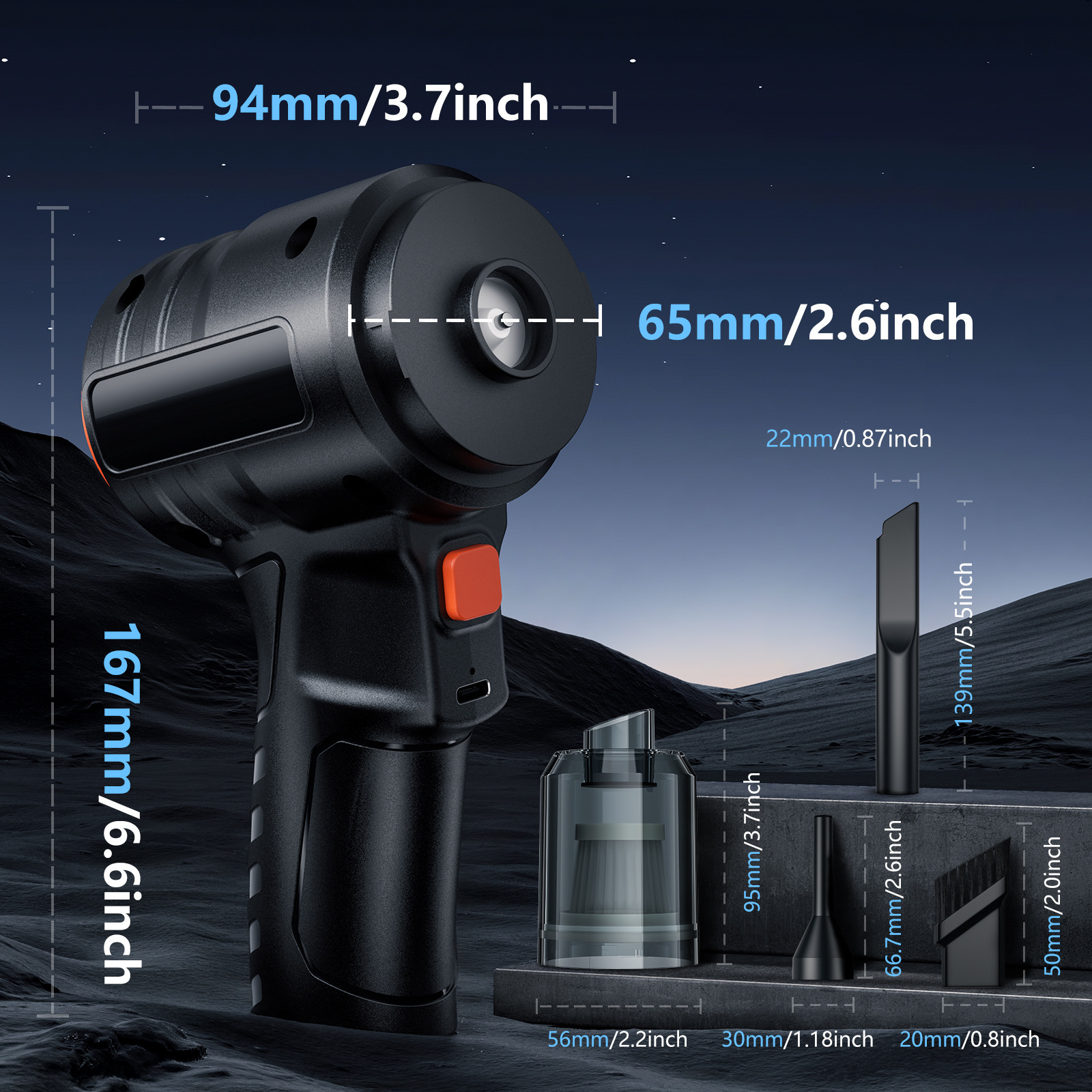 Car Vacuum Cleaner Portable High-Power Brushless Vacuum Cleaner Wireless Charging Handheld Car Vacuum Cleaner Small Wholesale