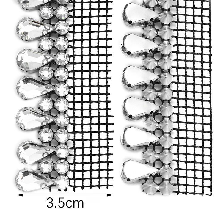 Cristales de Resina en Forma de Gota de Agua de 5mm, de Doble Fila y una Sola Cara, para Decoración de Ropa, Zapatos, Sombreros y Bolsos image 3