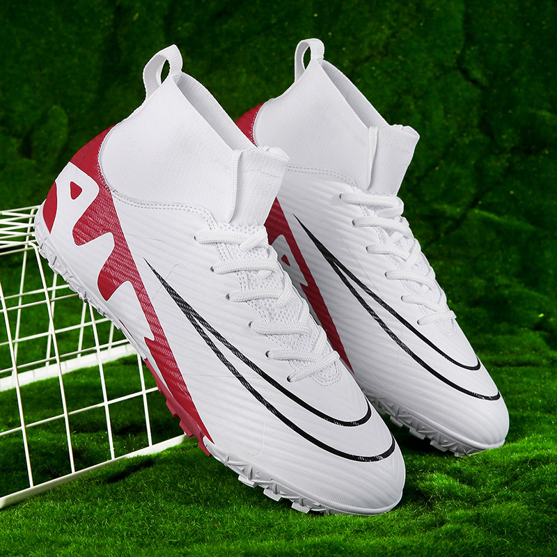 Transfronterizo más tamaño-pie zapatillas de deporte altas jóvenes AG uñas largas TF uñas rotas TF deportes al aire libre entrenamiento especial zapatos de fútbol