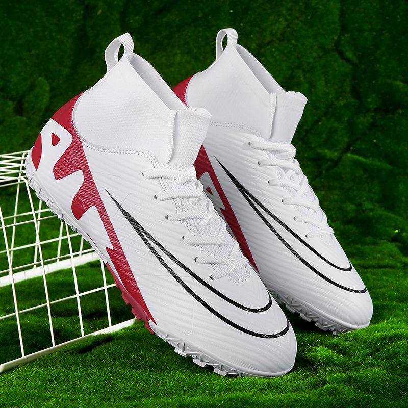 Cross-border plus size-foot high-top sneakers youth AG long nail TF broken nail TF outdoor sports special training football shoes