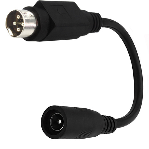 DC 5.5x2.1 barrel connector to round head 3-pin/4-pin circular socket adapter for printer power cord