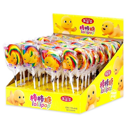 Golden Rice 17g Milk Dragon Wave Lollipop Fruit Flavor Candy Kids Food Snacks Children's Snacks Wholesale