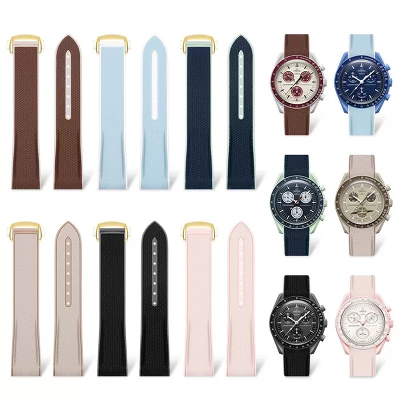 Swatch Planet seriyası üçün əyri silikon saat qayışı, 20 mm