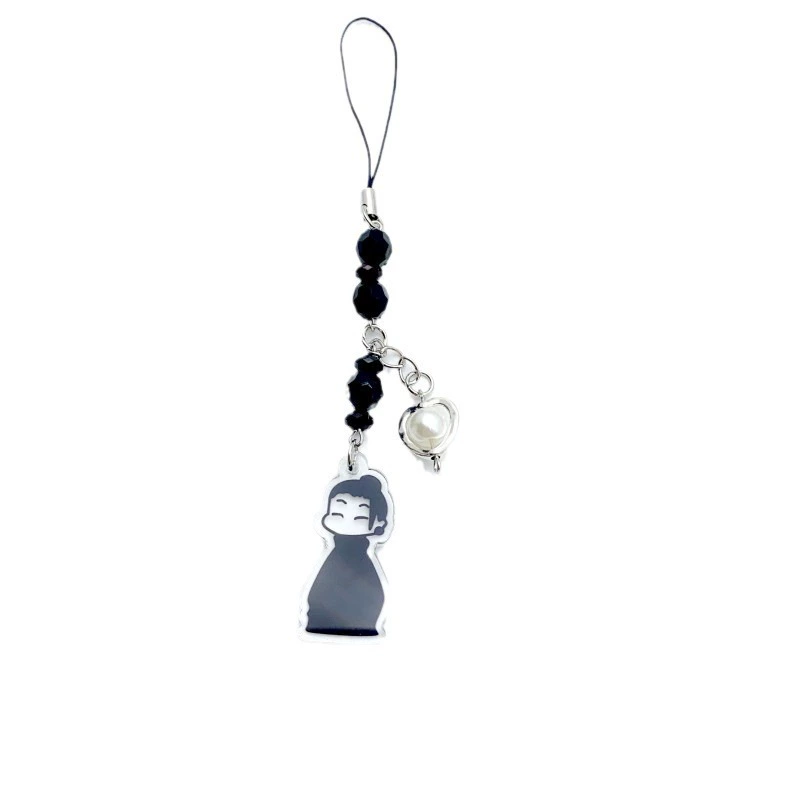 Creative keychain, phone case with beads, universal mobile phone