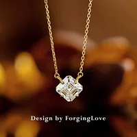 Чистое 18K Venus бриллиантовое ожерелье женское простое Aschesan ожерелье-цепочка на ключицу золотые украшения 12732