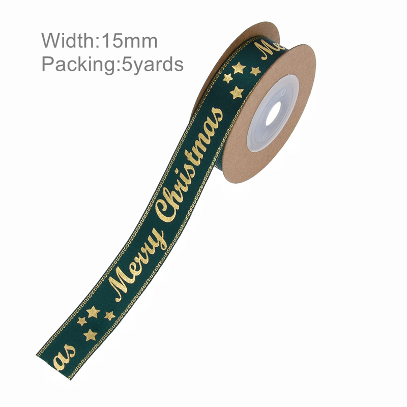 16 transfronteriza AliExpress cinta de Navidad cinta impresa embalaje de regalo Navidad cinta decorativa 5 yardas en stock