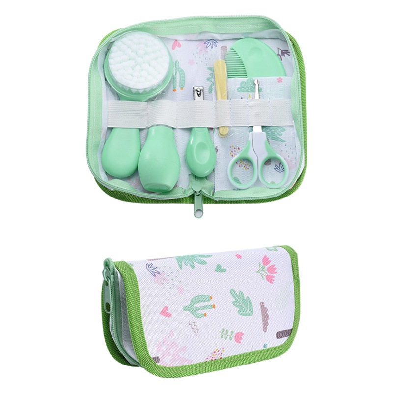Nueva bolsa de cuidado del bebé traje de bebé aspirador nasal cortauñas cubierta de dibujos animados suministros de limpieza diaria bolsa de cuidado