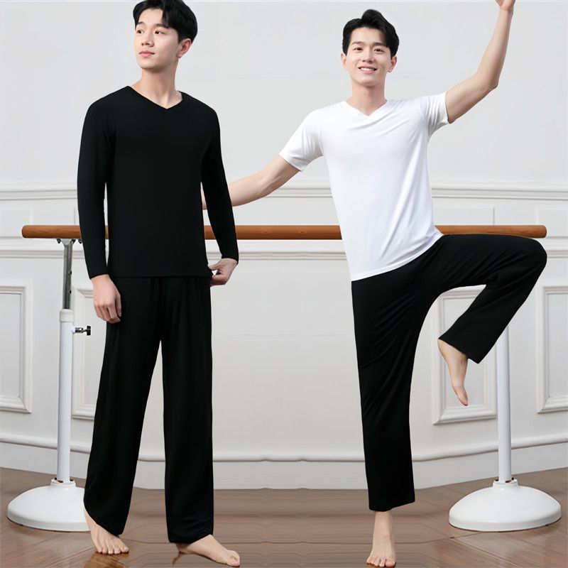 Dance Clothing Practice Clothing Men's Loose Student Body Clothing Modern Dance Latin Dance Folk Dance Tops and Pants Suits
