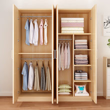 简易衣柜家用卧室简约现代实木质出租房用木板自己组装柜子小户型