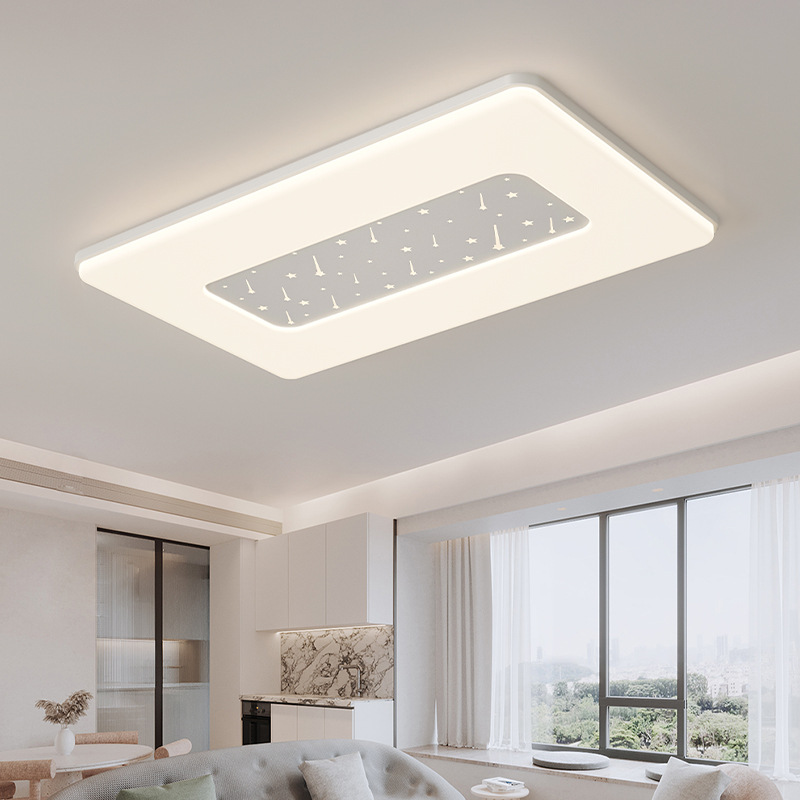 Luz de sala de estar de espectro completo protector de ojos lámpara de techo moderna y minimalista nueva creativa lámpara de sala de estrellas meteoritas paquete de lámparas para toda la casa