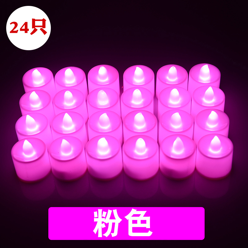 Electronic fuchsia candle, 24 items