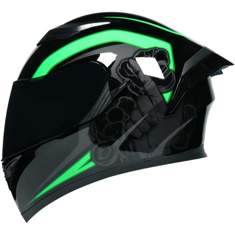 Aishi hombres y mujeres de la motocicleta eléctrica casco completo cubierta personalidad verano fresco Caballero motocicleta con Bluetooth ángulo
