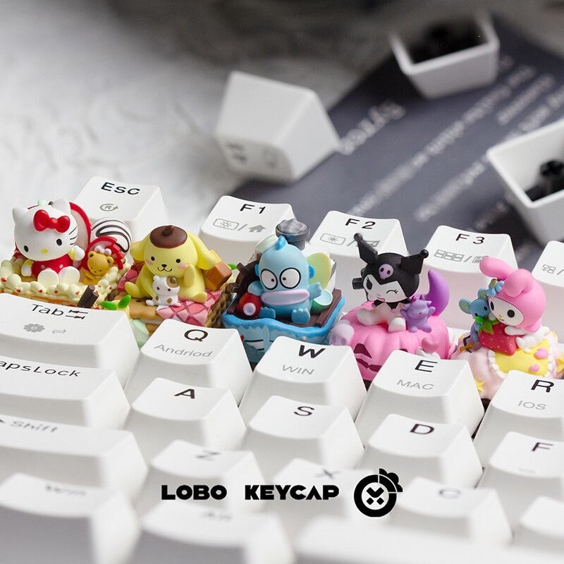 Sanrio Series Cute and Personalized Keycaps, Single Creative Mechanical Keyboard Cap, Resin Customized Esc Gift Sanrio Series Cute and Personalized Keycaps, Single Creative Mechanical Keyboard Cap, Resin Customized Esc Gift