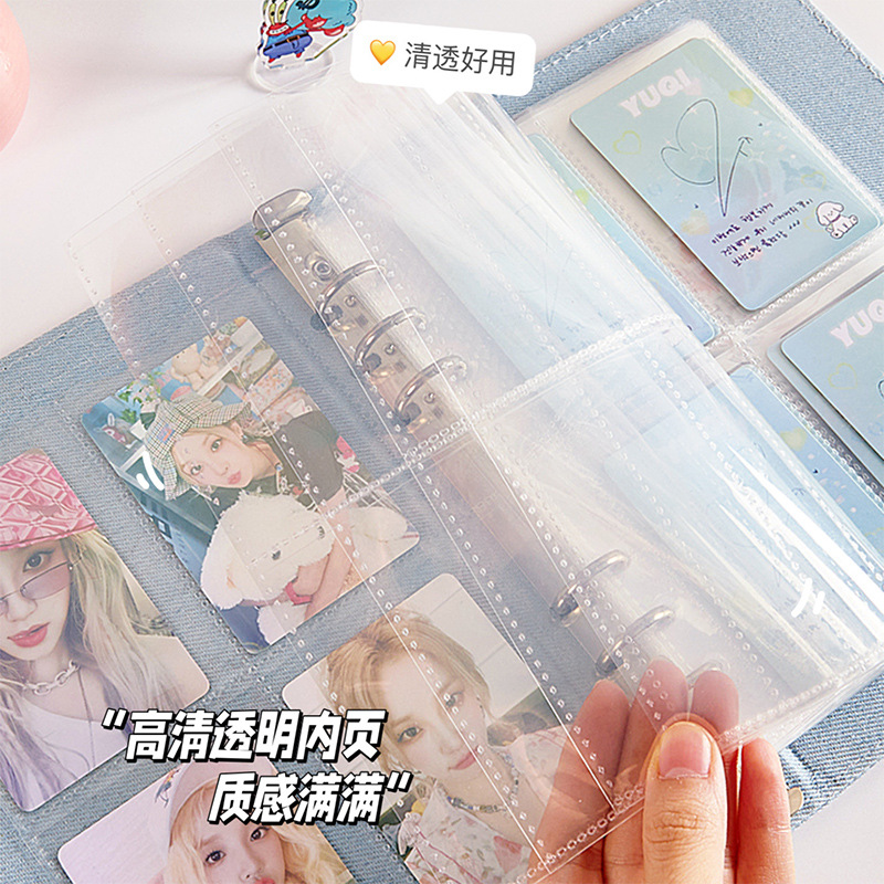 Galería de tarjetas de mariposa de vaquero de alto valor de la cara de las niñas A5 álbum de fotos de página volante de fotos de tarjetas de almacenamiento de tarjetas Si Gongge