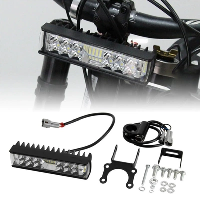 Suitable for Light Bee Sur-Ron Off-Road Electric Motorcycles, Dual-Row Three-Sided Spotlights, 12V Strong Light Waterproof Front Bumper Light