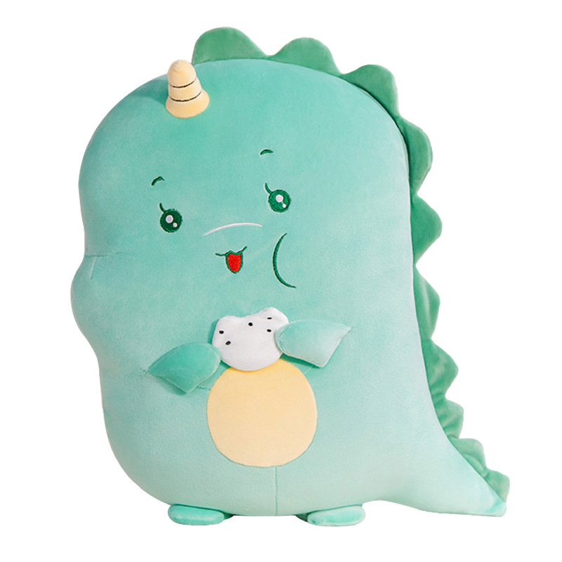 Linda muñeca de dinosaurio Niño pequeño juguete de peluche Regalo de Cumpleaños muñeca para dormir pareja divertida almohada Ragdoll