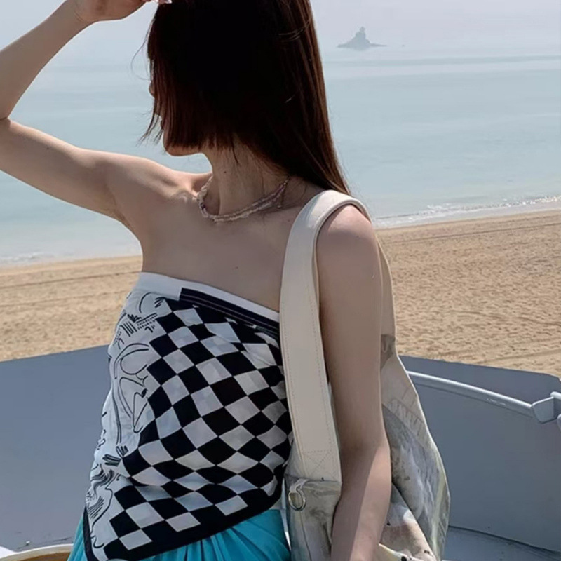 老钱风优雅搭配领巾小方巾70cm韩系新款丝巾女高级感复古百搭印花|undefined