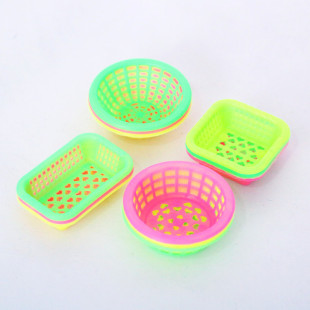 Dollhouse Dollhouse mini miniature food and play children's supermarket basket diy play house simulation kitchen toys
