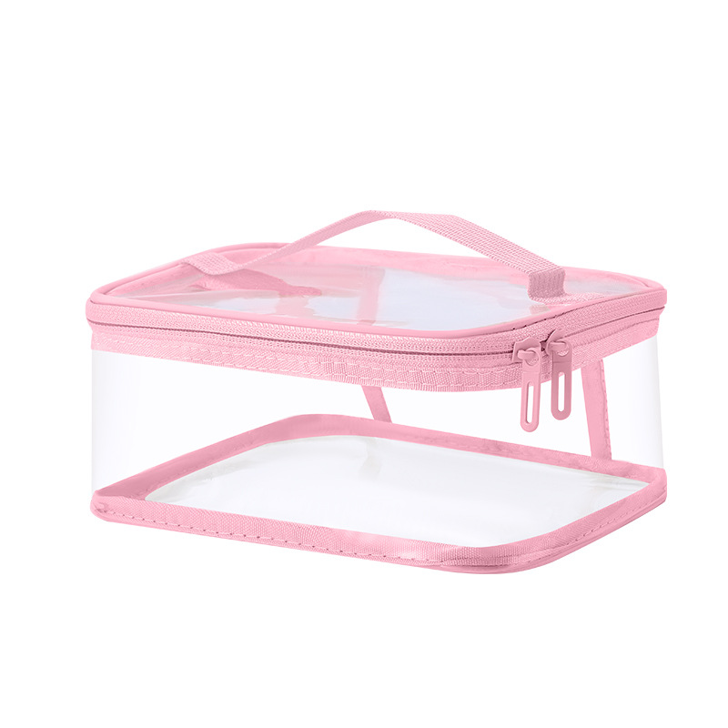 INS estilo bolsa de cosméticos transparente traje de viaje portátil de gran capacidad bolsa de lavado impermeable Fundación lápiz labial de almacenamiento