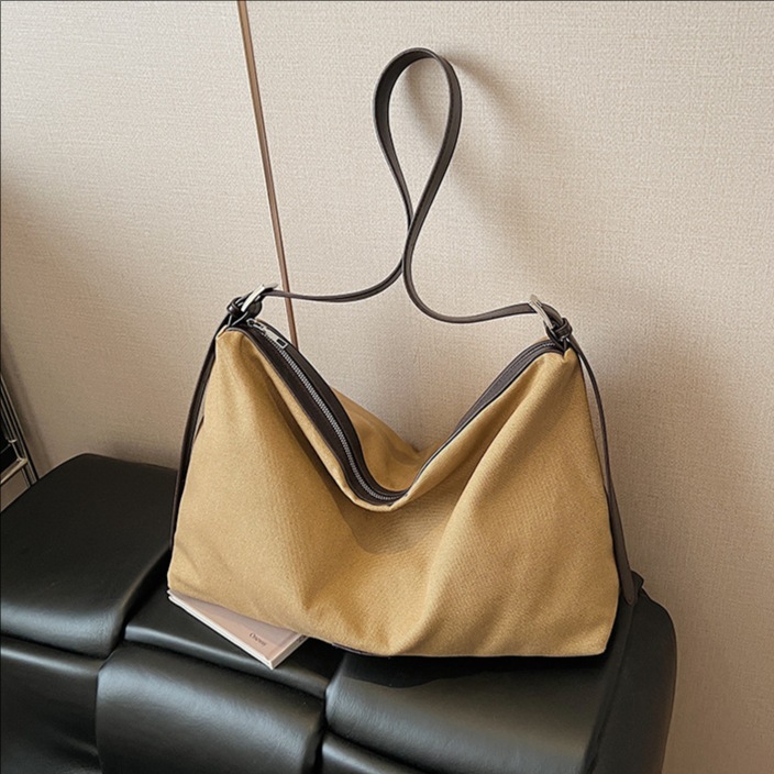 2025 otoño y invierno nuevo estilo coreano perezoso bolsa de lona de moda de mujer gran capacidad de hombro mochila de viaje bolsas de brazo