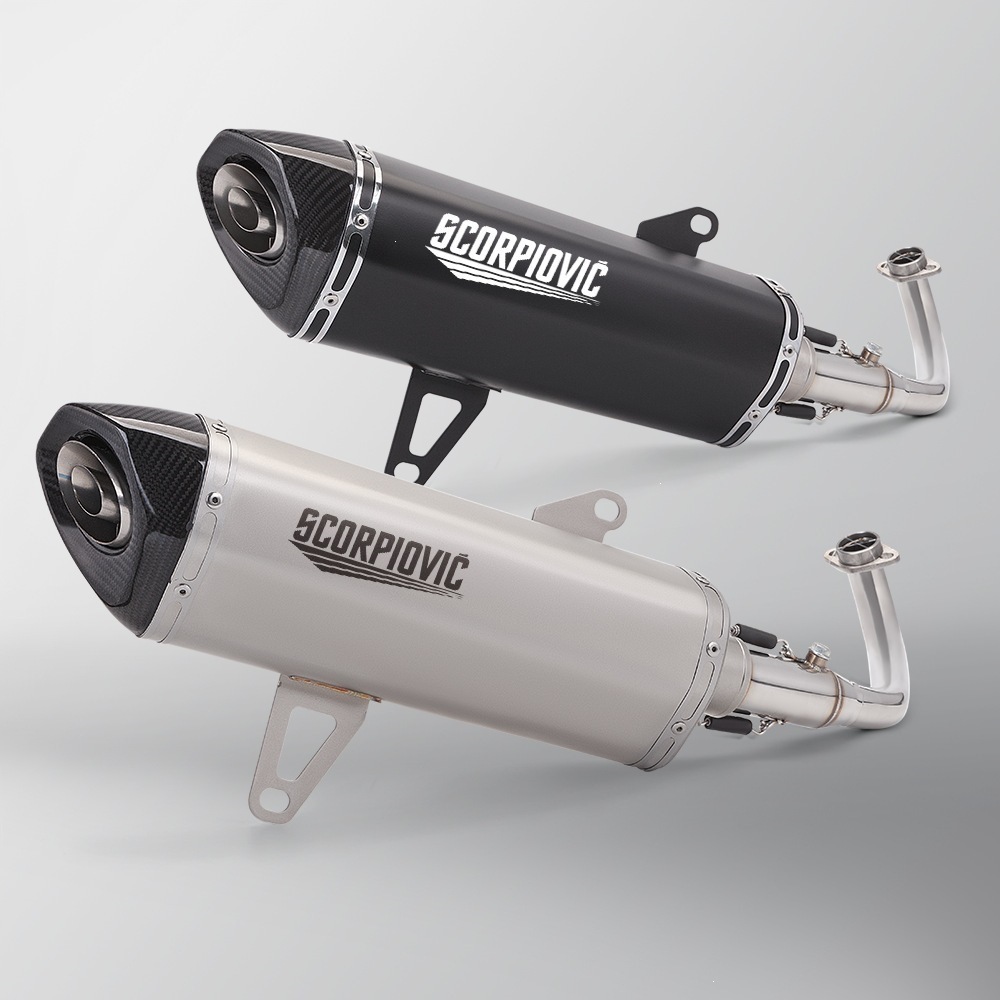 Motorcycle exhaust pipe modification suitable for XMAX300 stainless steel exhaust pipe front and rear section set 17-23