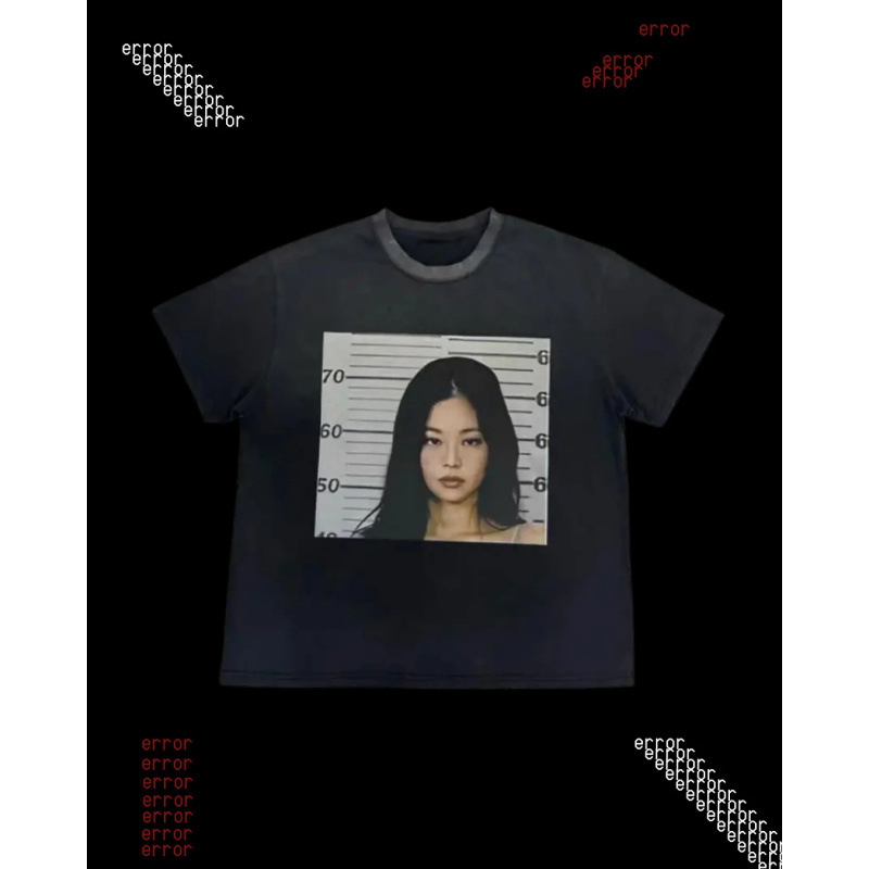 Lestyn Park Free Jennie Kim T-shirt Mugshot Black