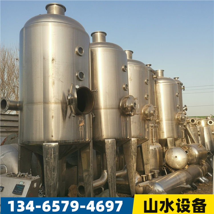 出售二手三效四体蒸发器 30吨四效蒸发器 钛材蒸发器价格