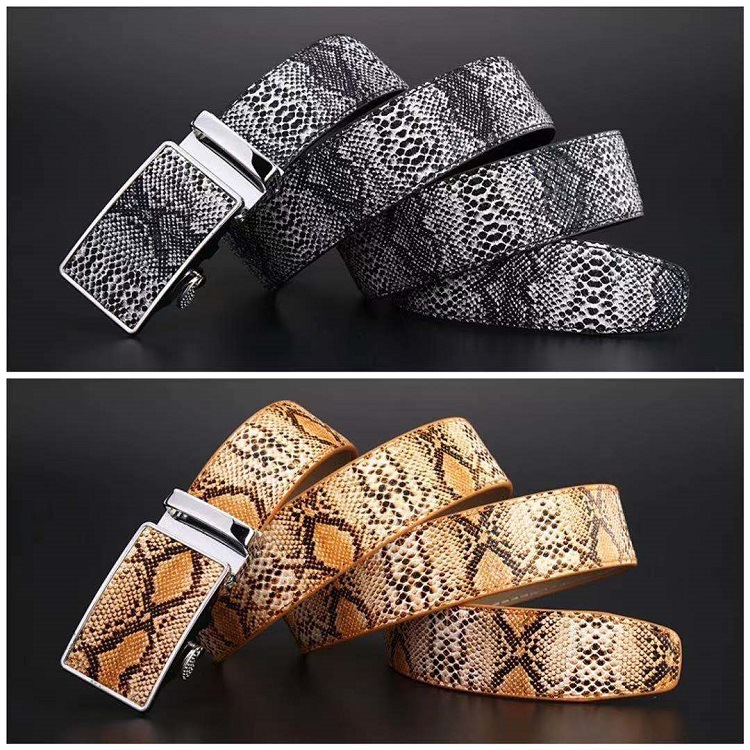 Minimalist Retro Genuine Leather Belt For Men With Automatic Buckle_voghion.com