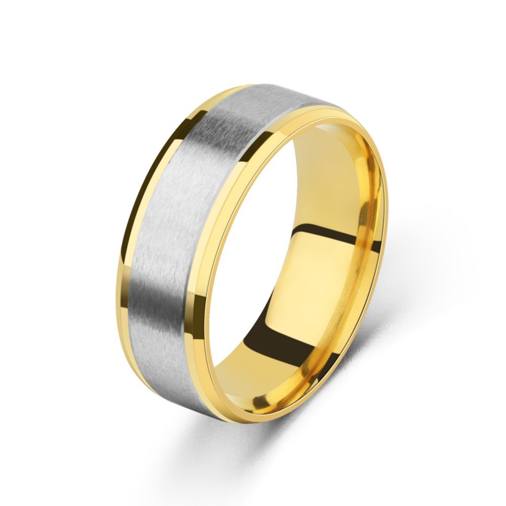 316 Stainless Steel Material Retro 316 Stainless Steel Solid Color Men Band Rings