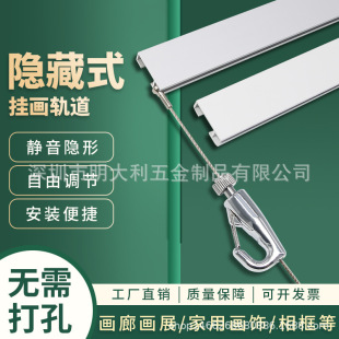 Invisible Track Gallery Painting Exhibition Hanging Rope Hanging Hook Track Slot Adjustment Hook Frame Hanging Code Sailor Hook