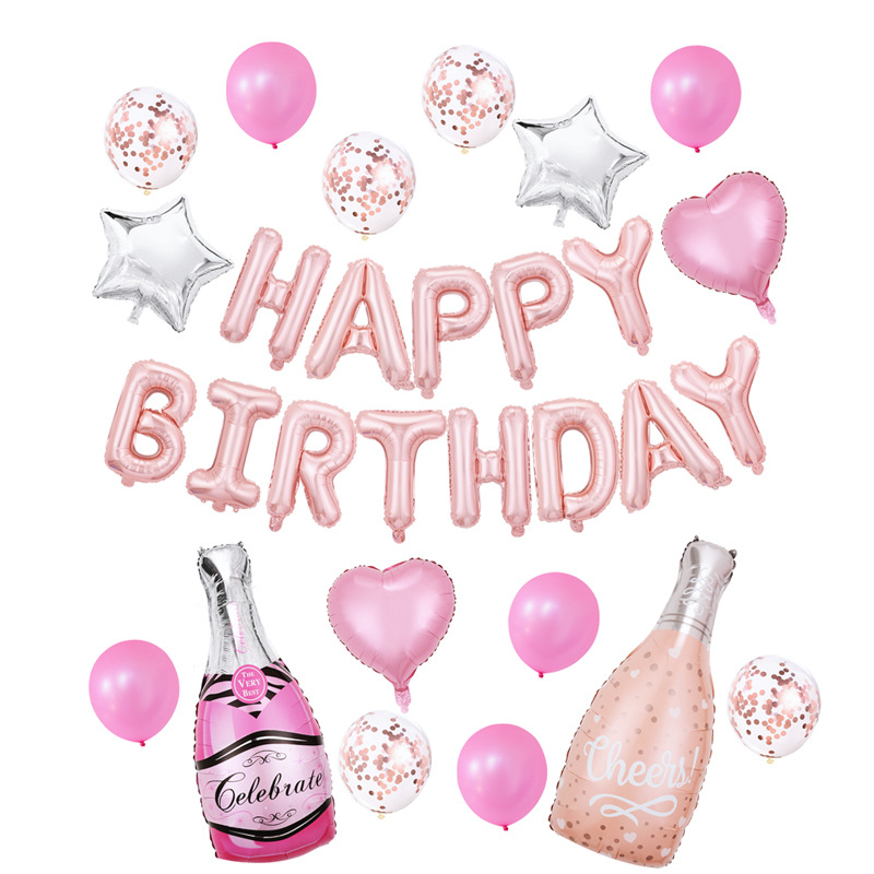 Amazon Venta caliente botella de champán traje globo de aluminio fiesta de cumpleaños decoración globo de papel de aluminio