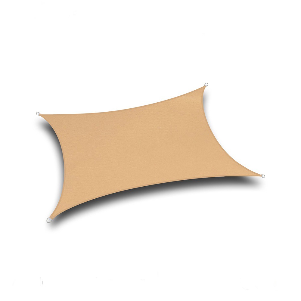 遮阳帆 米黄色遮阳网 户外庭院幼儿园彩色遮阳防晒网跨境厂家