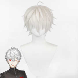 虚拟偶像主播vtuber 葛叶短发cos假发 彩虹社银白色反翘短发头套