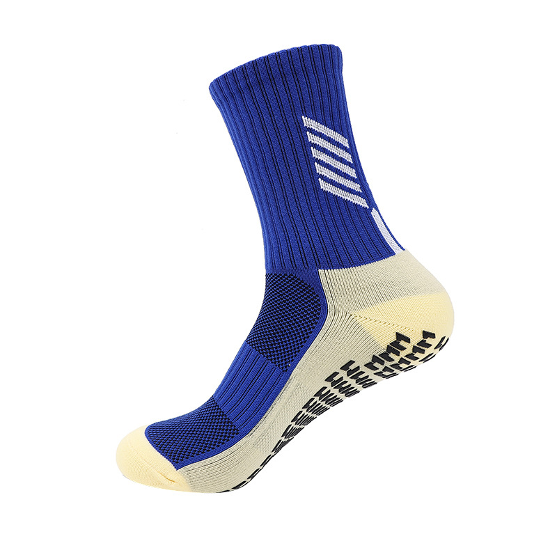 Calcetines de fútbol de media caña unisex para entrenamiento/competición, suela de toalla reforzada，antideslizantes