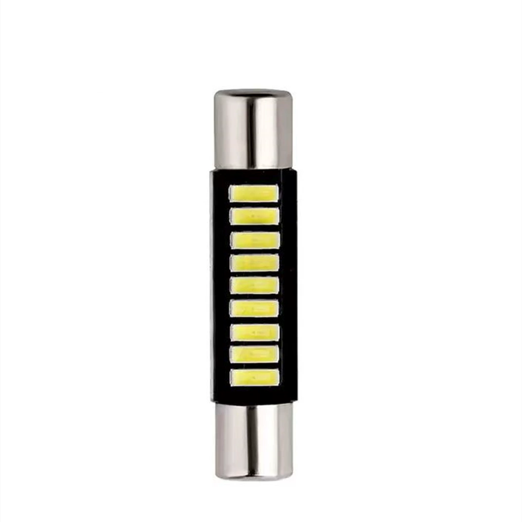 Автомобильная светодиодная лампа для чтения T6 4014 9smd 29mm 31mm плоско-головной двойной заостренный B6 потолочная макияж зеркало лампа