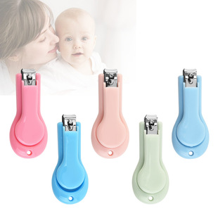 Wholesale baby nail clippers anti-splash nail clippers newborn children long pp stainless steel nail clippers knife set