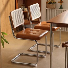 复古风仿藤编休闲椅阳台庭院单人椅家用民宿餐椅咖啡厅餐厅中古椅