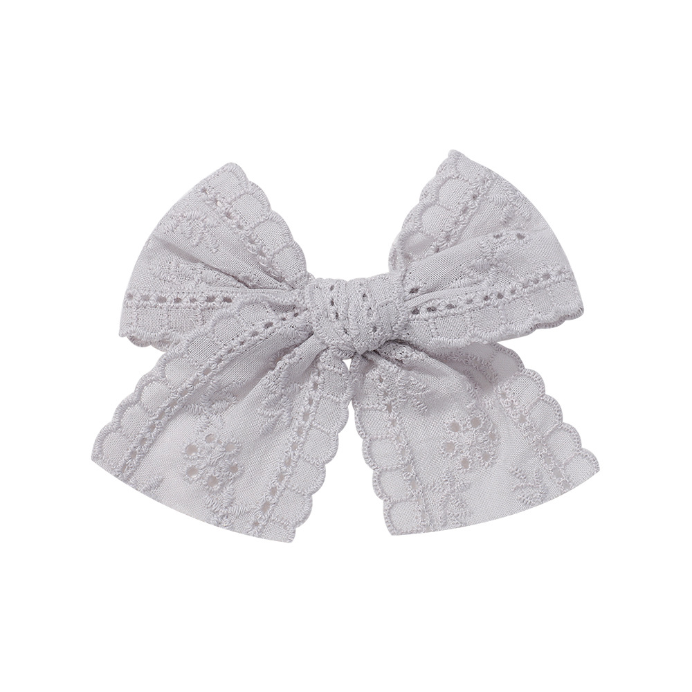 18g Weight Hair Clip Hair Accessories Type Mixed Quantity Daily Occasion Bow Knot Pattern Kid'S Gender Lace Design Cute Style Kid'S Cute Bow Knot Cloth Lace Hair Clip 6