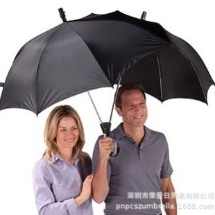 Double-Pole Automatic Couple Umbrella Double-Pole Automatic Conjoined Umbrella Can Be Customized with Logo for Export to the Eu and the United States